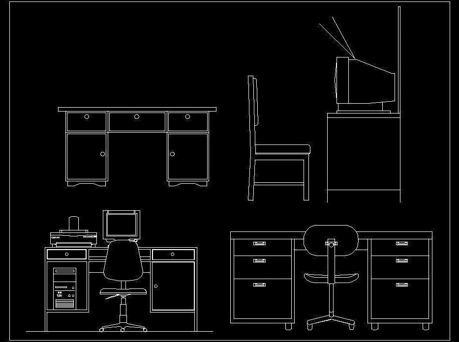 Free CAD Blocks for Office Furniture- Workstations & Chairs