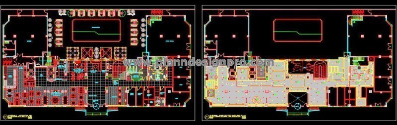 5-Star Hotel Ground Floor Plan - Autocad Drawing
