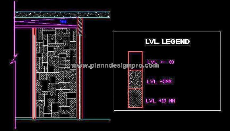 Abstract Wall Free CAD Design for Residential Spaces