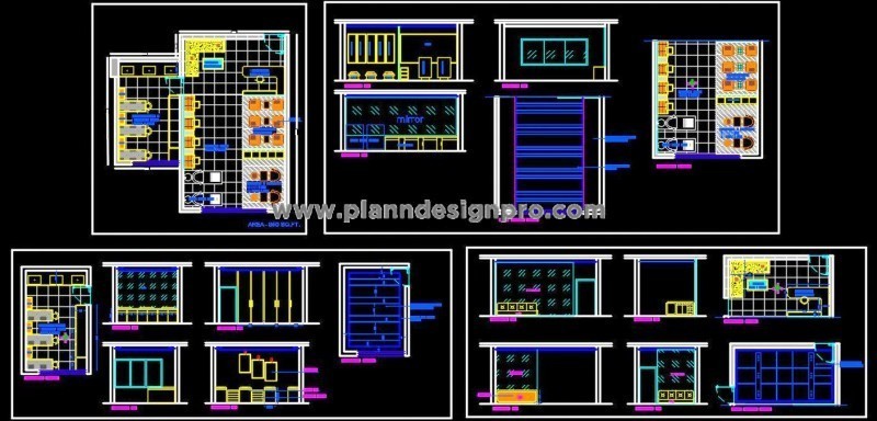 Beauty Salon Design Autocad DWG with Detailed Room Layouts