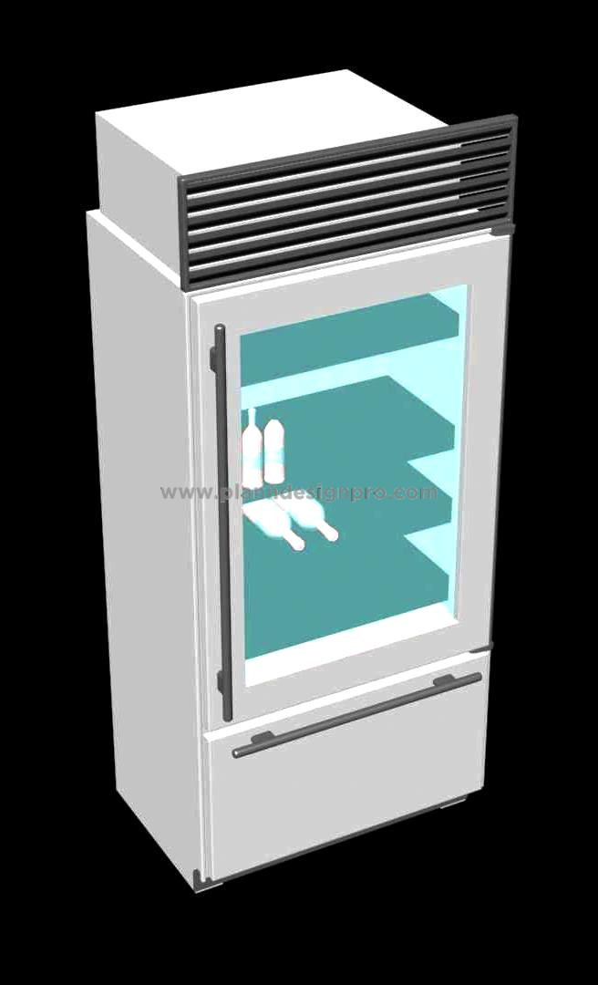 Built-in Commercial Refrigerator 3D Model - Free Download