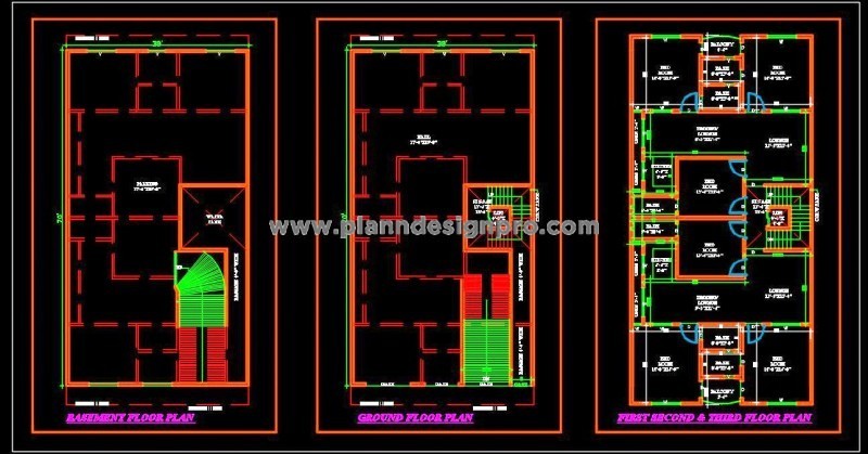 Commercial & Residential Building DWG 40'x70' Layout