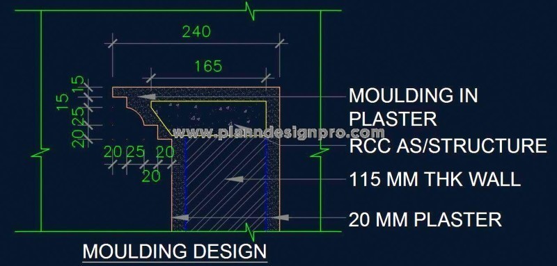 Cornice & Moulding Free CAD Block for POP Ceilings & Columns