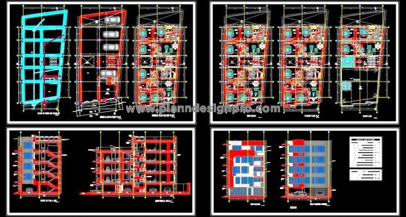 G+4 Multi-Family Building AutoCAD Design Download