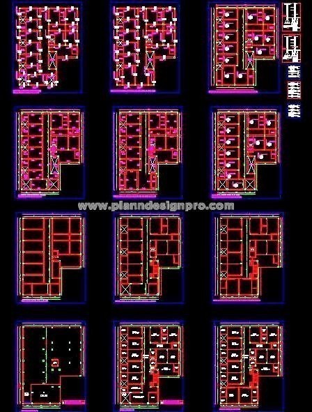 Guest House Structural CAD Design- G+2 with Basement