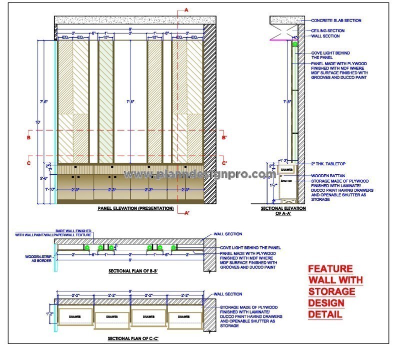 Innovative Feature Wall Paneling CAD Design