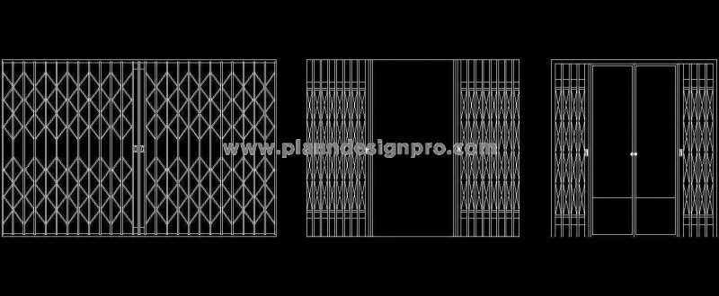 MS Channel Gate Elevation DWG- Free CAD Block