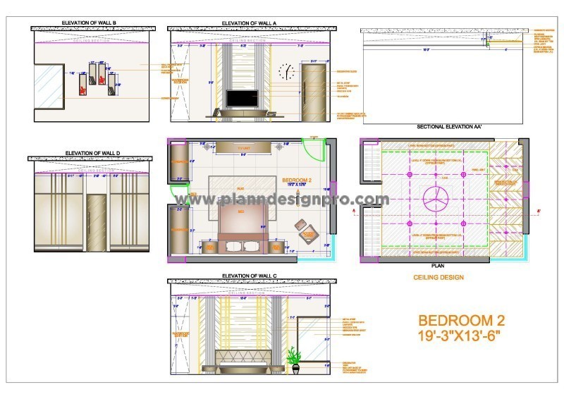 Master Bedroom Design AutoCAD DWG Details