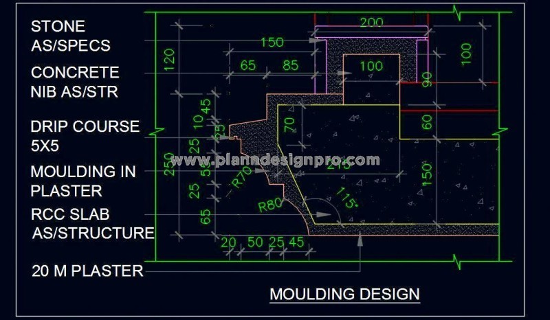 Moulding and Cornice Designs in Free CAD Block