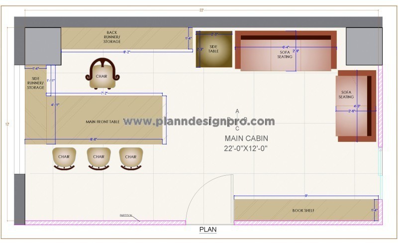 Office Cabin Layout Plan - Free AutoCAD Block