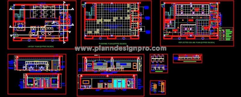 Office Design CAD- Meeting Room, Cabins, & Workstations