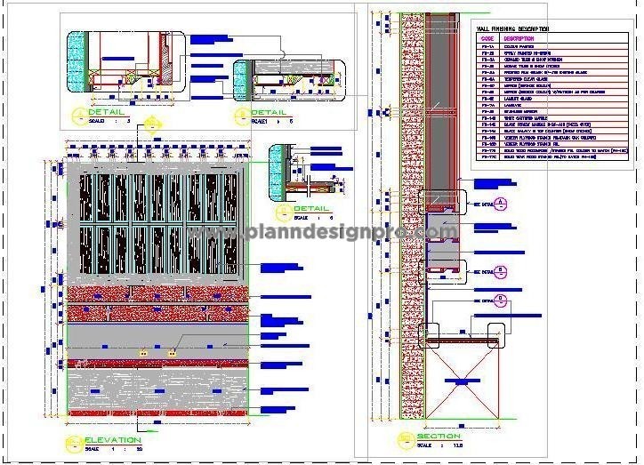 Premium Accent Wall DWG- Veneer, Stone, Wood, & Lighting