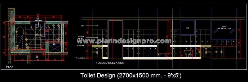Small Bathroom Layout Free CAD Design