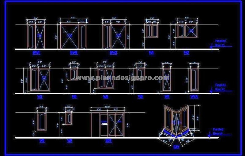 Wood Door & Window Opening Schedule- Free AutoCAD DWG
